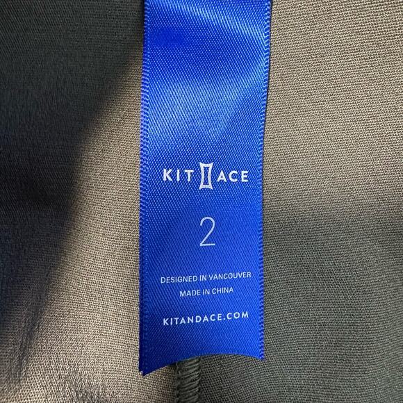 Kit and Ace Aspen Wide Leg Pants 2 Army Green - Picture 8 of 14